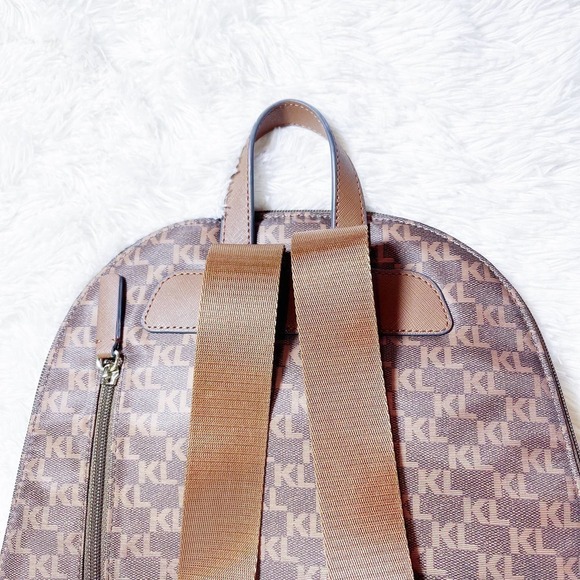 Karl Lagerfeld Backpack Monogram Brown Logo Print main image 2